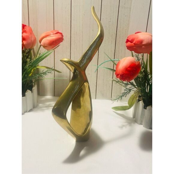 Mid Century Art Deco Bird in Flight Brass Sculpture-RARE - Picture 7 of 13